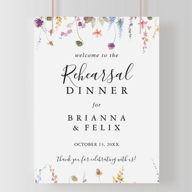 Classic Colorful Wild Rehearsal Dinner Welcome  Poster (Creator Uploaded)