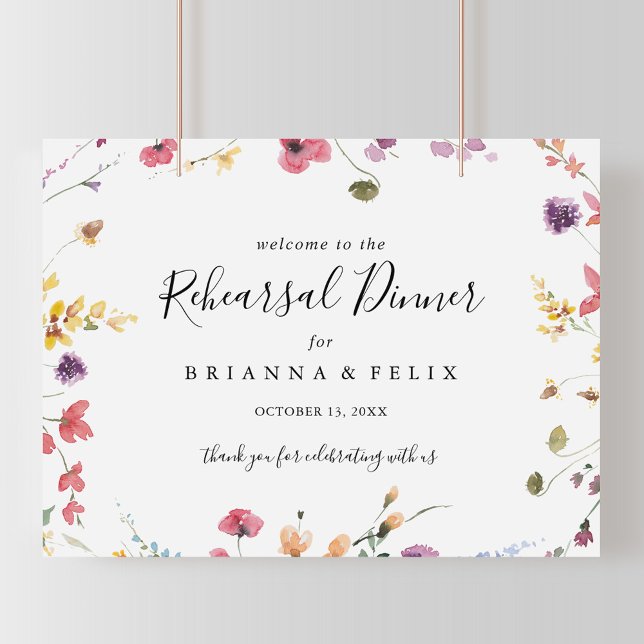 Classic Colorful Wild Rehearsal Dinner Welcome  Poster (Creator Uploaded)