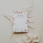 Classic Colorful Wild Wedding Bucket List Cards<br><div class="desc">These classic colorful wild wedding bucket list cards are the perfect activity for a modern wedding reception or bridal shower. The design features a yellow, purple, white wild flowers with foliage in a rose and green watercolor background. Change the wording to suit any life event. Bucket list sign is sold...</div>