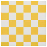 Classic Colorful Yellow White Checkered Gingham Fabric