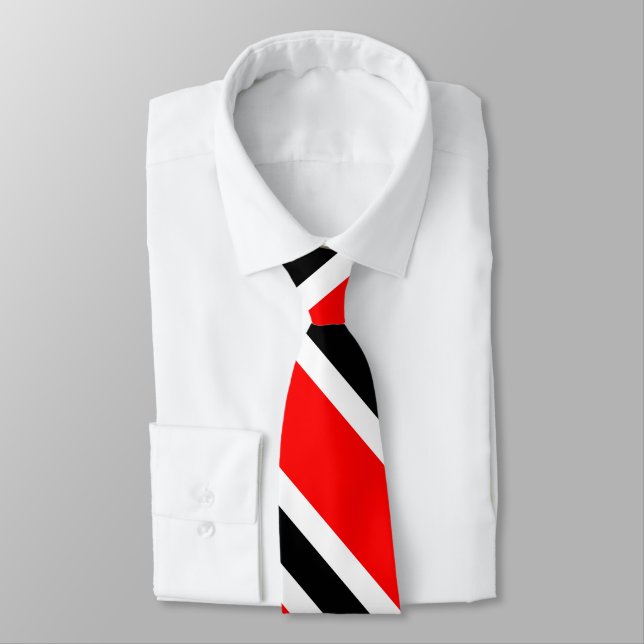 Classic Colors Red White and Black Tie (Tied)
