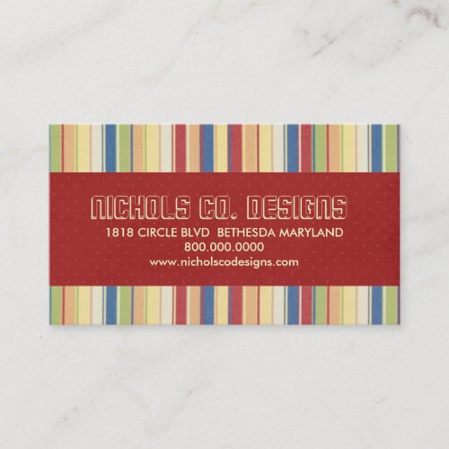 Classic Colourful Stripes Business Cards
