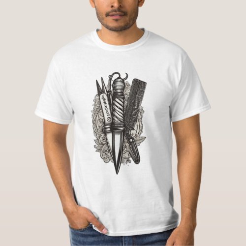 Classic Comb  Shears Traditional Sailor Jerry T_Shirt