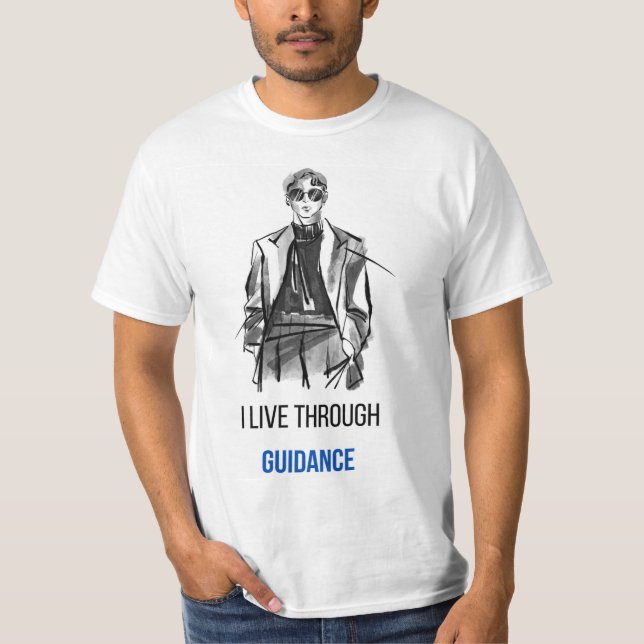 CLASSIC COMFORTABLE GENTLEMAN T-SHIRT WITH QUOTE (Front)