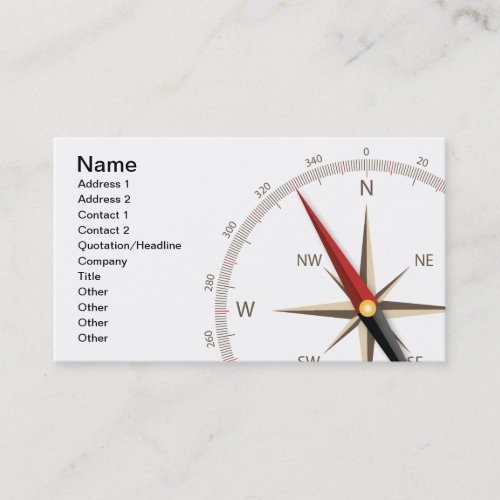 Classic compass business card template