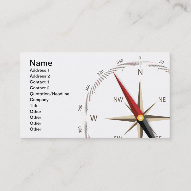 Classic compass business card (Front)