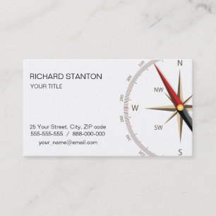 Classic compass business card