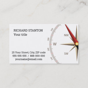 Classic compass business card