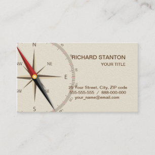 Classic compass business card