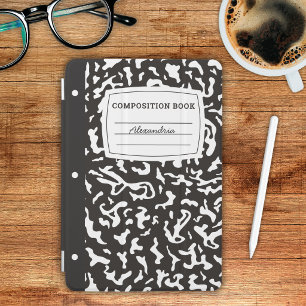 Classic Composition Book Monogram iPad Mini Cover