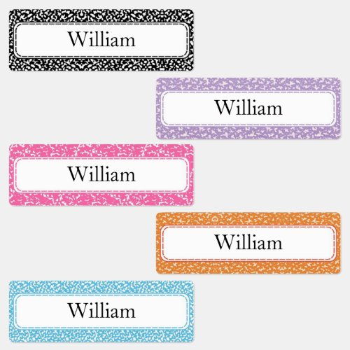 Classic Composition Notebook –  School Style Kids' Labels