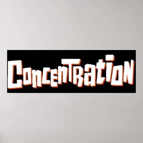 Classic Concentration Game Show Poster