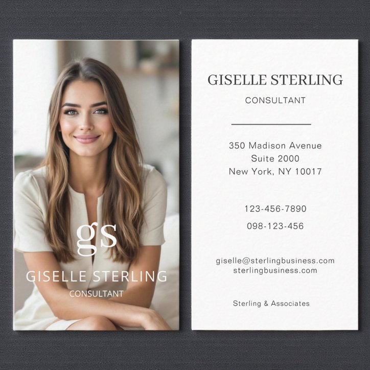 Classic Consultant Professional Photo Business Card