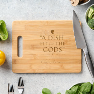 Classic Cook Elegant Vintage Witty Chef Quote Engraved Cutting Board