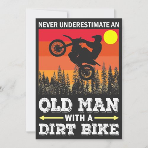 Classic Cool Vintage Retro Motocross Dirt Bike Advice Card