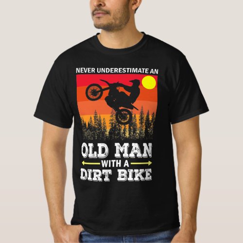 Classic Cool Vintage Retro Motocross Dirt Bike T_Shirt