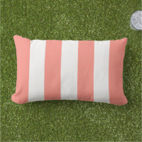 Classic Coral White Wide Cabana Stripe