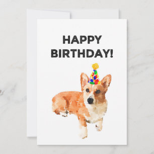 Classic Corgi Birthday Card