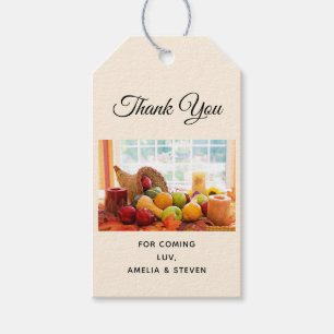Classic Cornucopia Harvest Table Gift Tags
