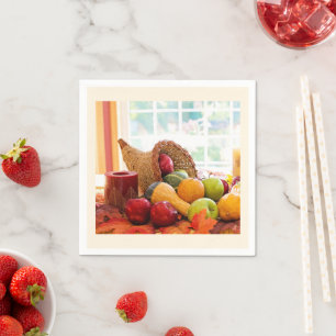 Classic Cornucopia Harvest Table Napkins