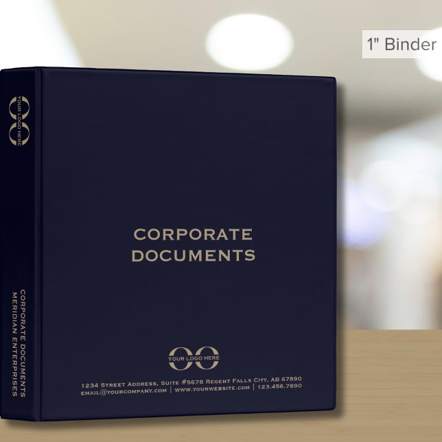 Classic Corporate Documents Custom Logo 3 Ring Binder (Creator Uploaded)