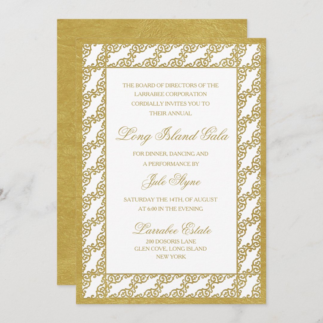 Classic Corporate Gala Event Invitation | Zazzle