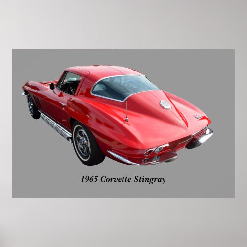 Classic Corvette Coupe Poster