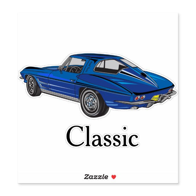 Classic Corvette Design Contour Sticker
