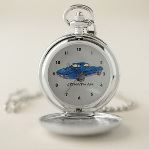 Classic Corvette Design Pocket Watch