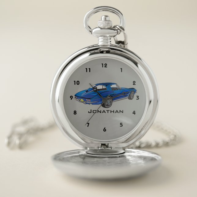 Classic Corvette Design Pocket Watch (Inside)
