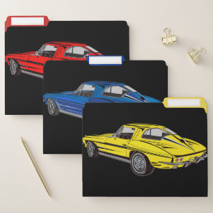 Classic Corvettes Design File Folders Set