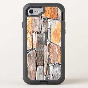 Classic country brick rock stone pattern OtterBox defender iPhone SE/8/7 case