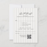Classic Country Club Stripe QR Code Wedding RSVP