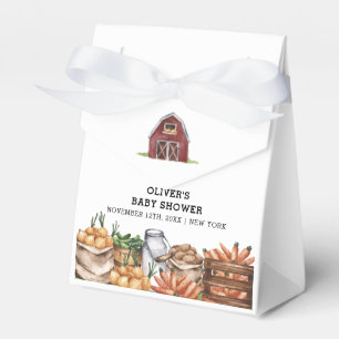 Classic Country Locally Grown Veggie Baby Shower Favor Boxes