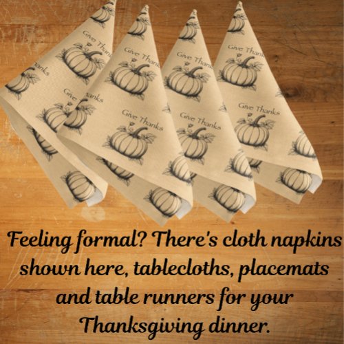 Classic Country Pumpkins on Faux Burlap Background Cloth Napkin