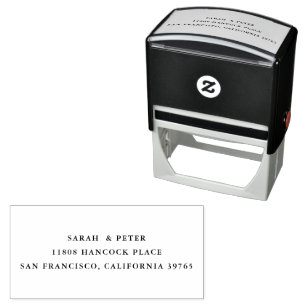 Classic Couple Name Return Address Self Ink Stamp