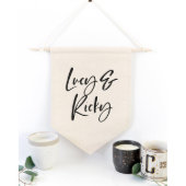 Classic Couple's Names Printed Wall Banner (Front)