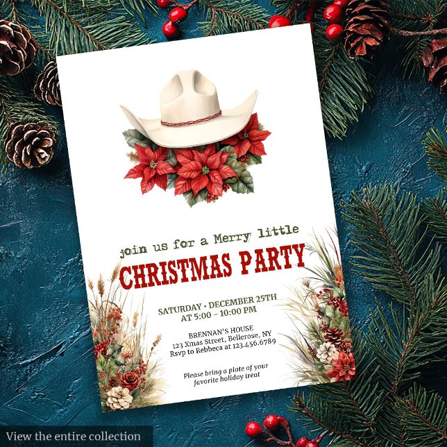 Classic Cowboy Country Christmas Invitation (Classic Cowboy Country Christmas Invitation)