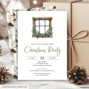 Classic Cozy Boho Neutral Colors Christmas Invite