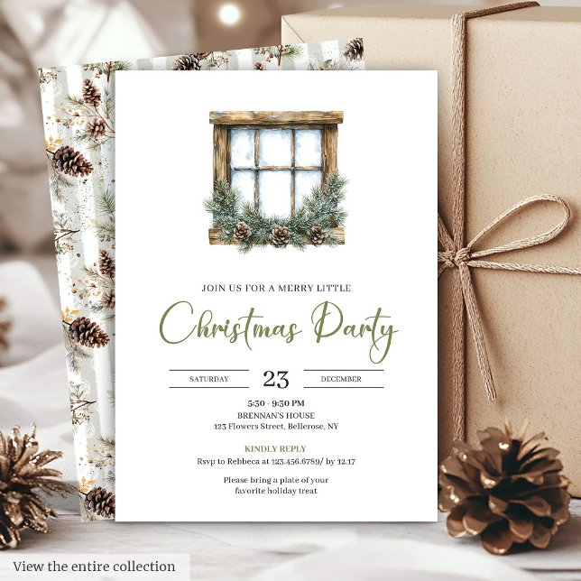 Classic Cozy Boho Neutral Colors Christmas Invite (Classic Boho Neutral Colors Christmas Invite Design

)