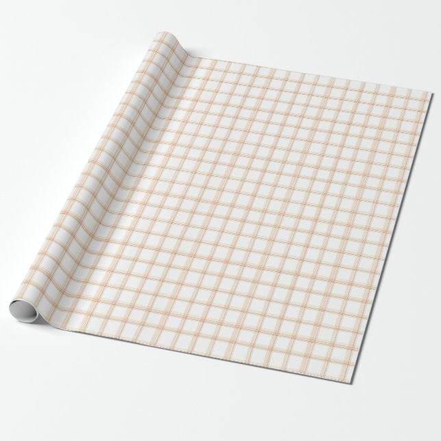 Classic Cranberry and Deep Maroon Fine Plaid Wrapping Paper (Unrolled)