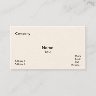 Classic Cream-Colored Business Cards Template