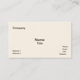 Classic Cream-Colored Business Cards Template
