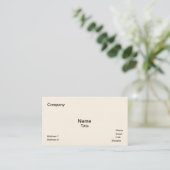 Classic Cream-Colored  Business Cards Template (Standing Front)