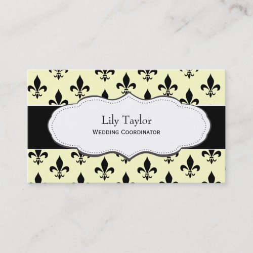 Classic Cream Fleur de Lis business cards