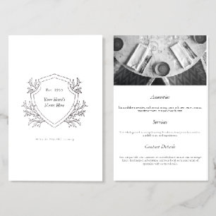 Classic Crest Black and White Custom Hotel Brochure