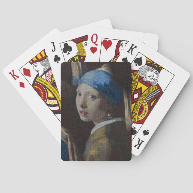 Classic Crochet Replica, Girl With a Pearl Earring Poker Cards (Back)
