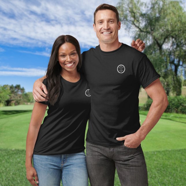 Classic Crossed Golf Clubs Monogram Initials T-Shirt (Classic Crossed Golf Clubs Monogram Initials T-Shirt)