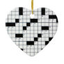 Classic Crossword Grid Ceramic Ornament