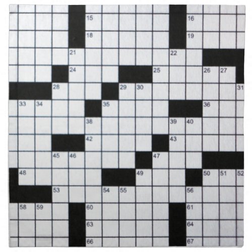 Classic Crossword Grid Napkin